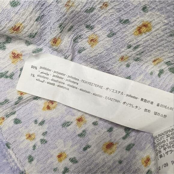 Zara Kids Size 9 Floral Purple and Daisy Flare Skirt Faux Tie Belt Easter Spring - Picture 4 of 6